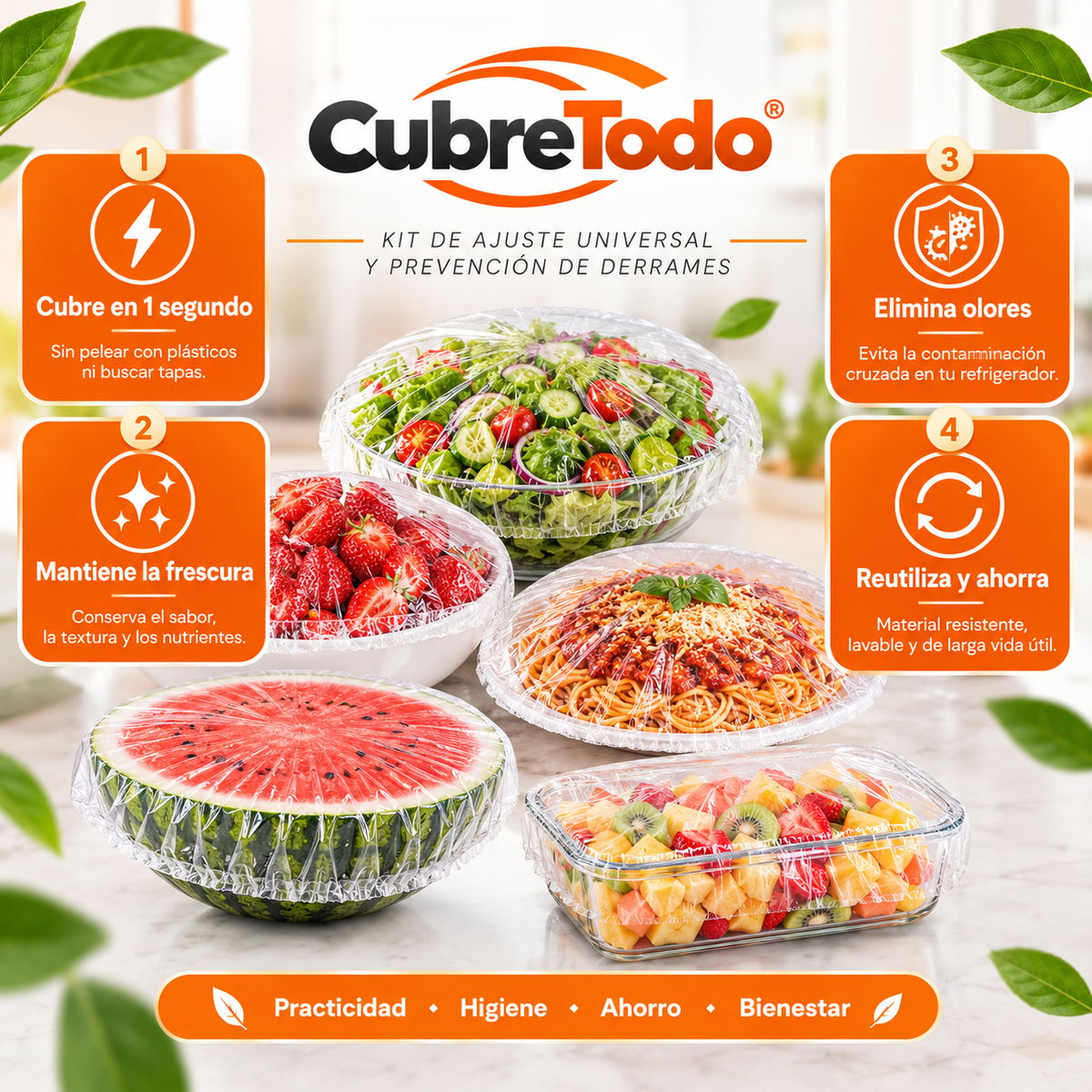 CubreTodo® – Kit de ajuste universal y prevención de derrames