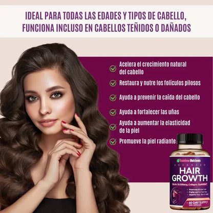 Hair Growth® Vitamina para cabello con Biotina x 60 cápsulas