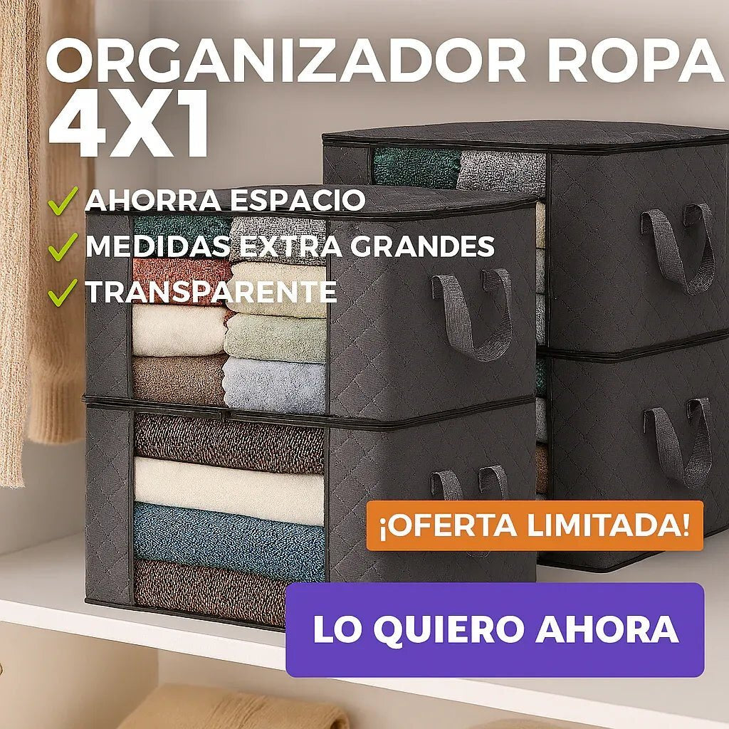 4x1 Súper Promo Caja organizadora de ropa 35cmx60cm - Organizer™: No más desorden