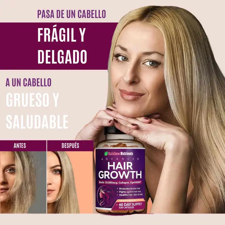 Hair Growth® Vitamina para cabello con Biotina x 60 cápsulas