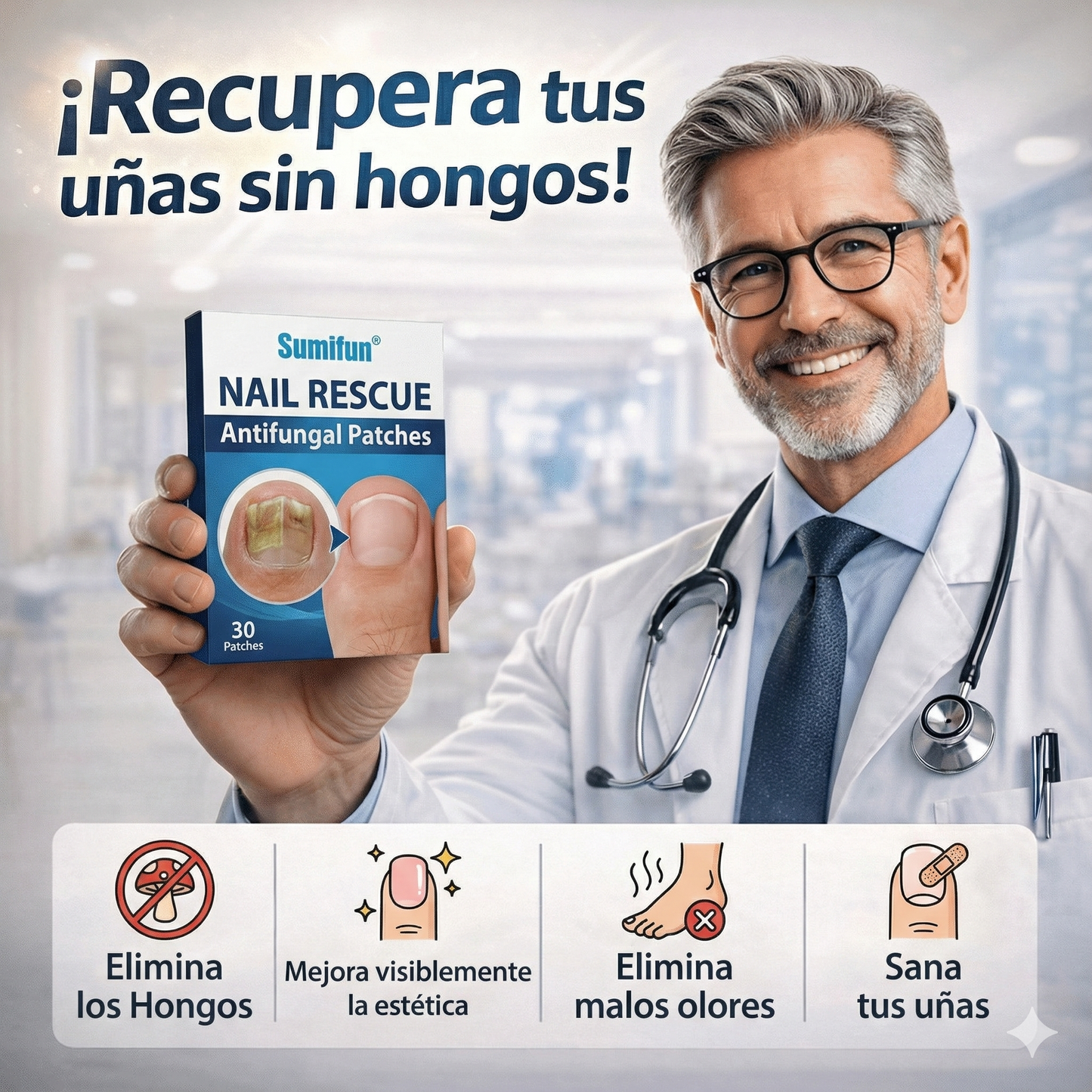 2x1 FungiPatch™ – Solución efectiva contra hongos en uñas