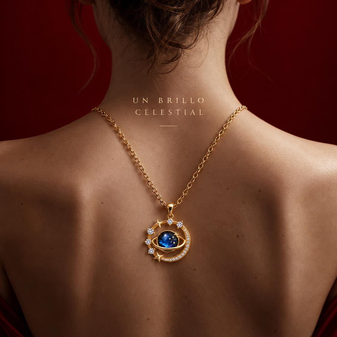 2x1 Collar Saturno Aura® | Efecto Vínculo Eterno™ Bañado en Oro