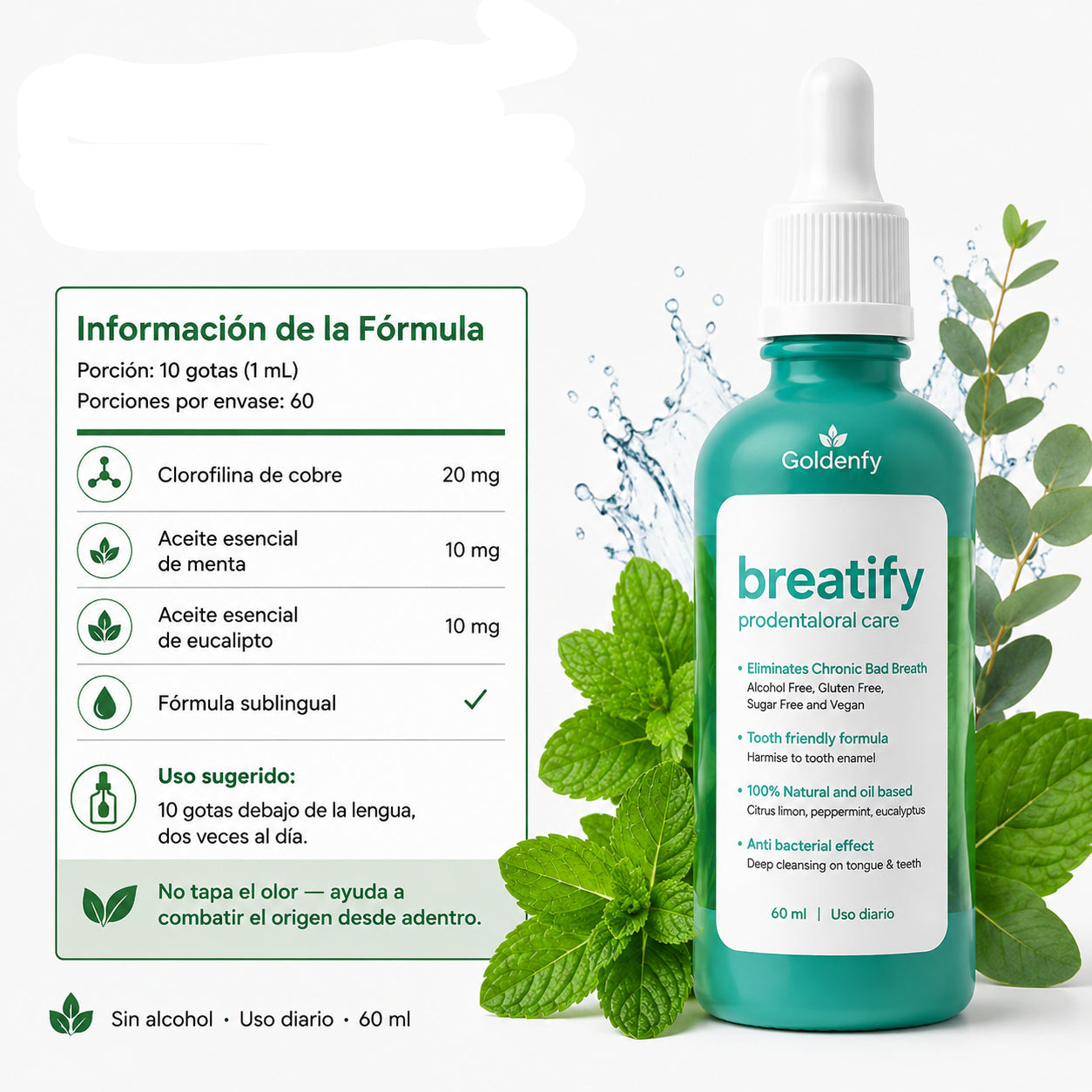 2x1 Breatify - Tratamiento en Gotas Contra el Mal Aliento