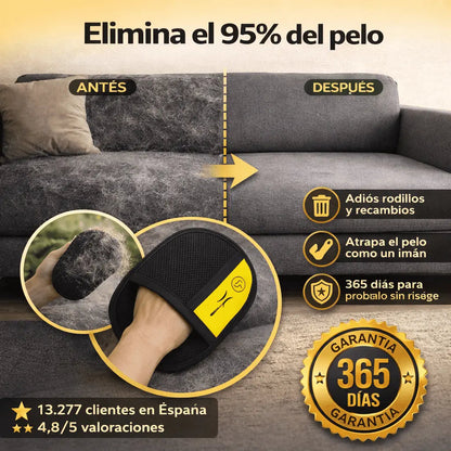 2x1 PetClean Pro™ Guante Removedor de Pelo para Perros y Gatos