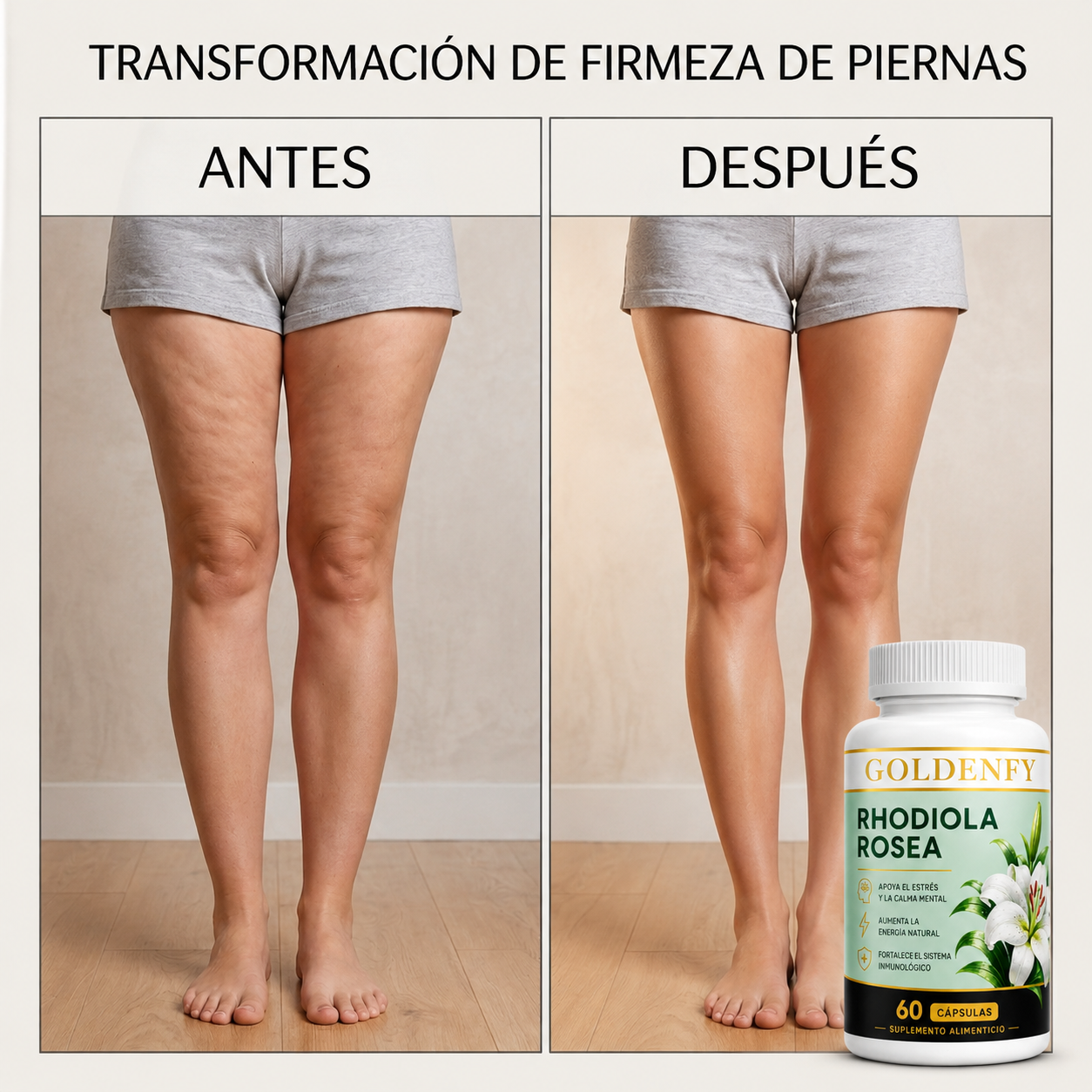 Rhodiola Rosea – Energía, Enfoque y Equilibrio Mental (60 Cápsulas)