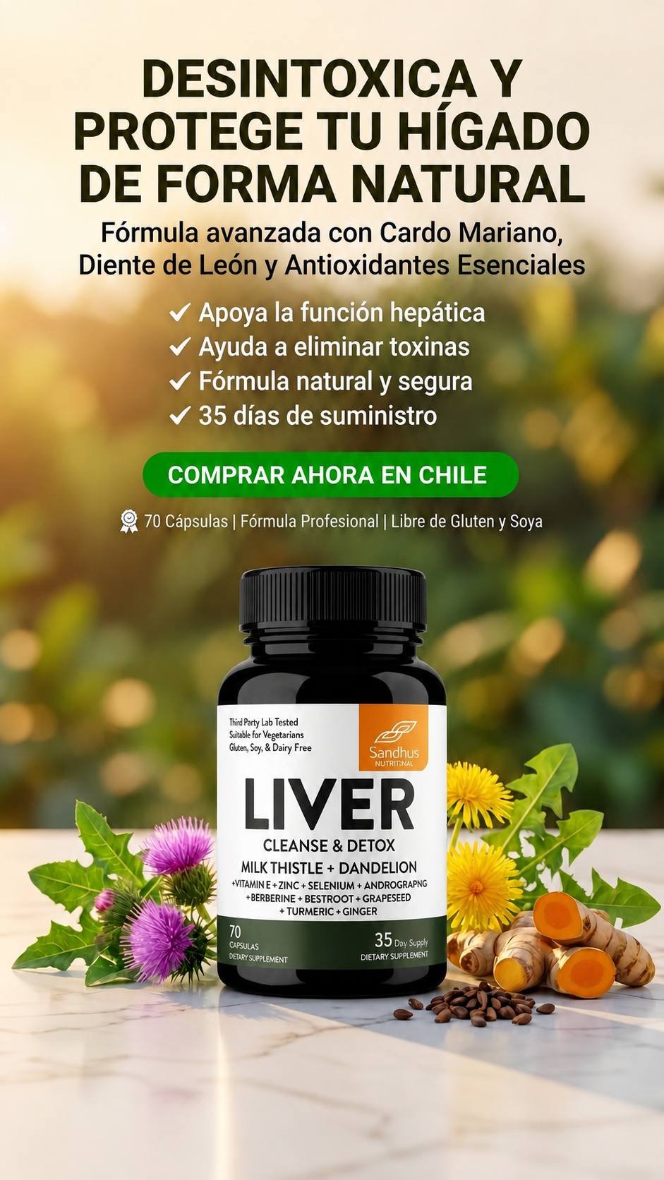 Liver Cleanse y Detox - Desintoxicante natural y protege tu higado