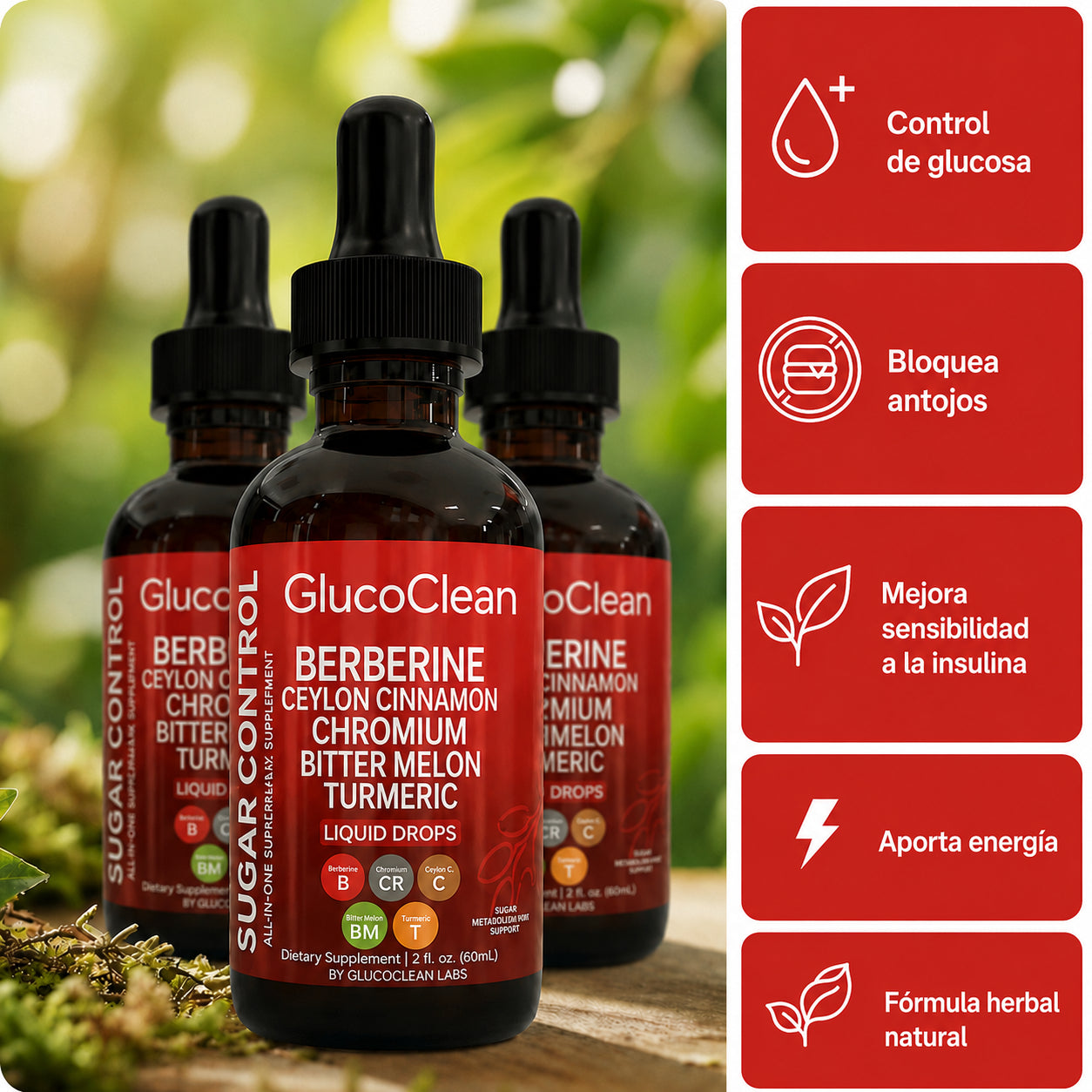 Gluco Clean™ 30 ml | Controla el Azúcar y Protege tu Corazón