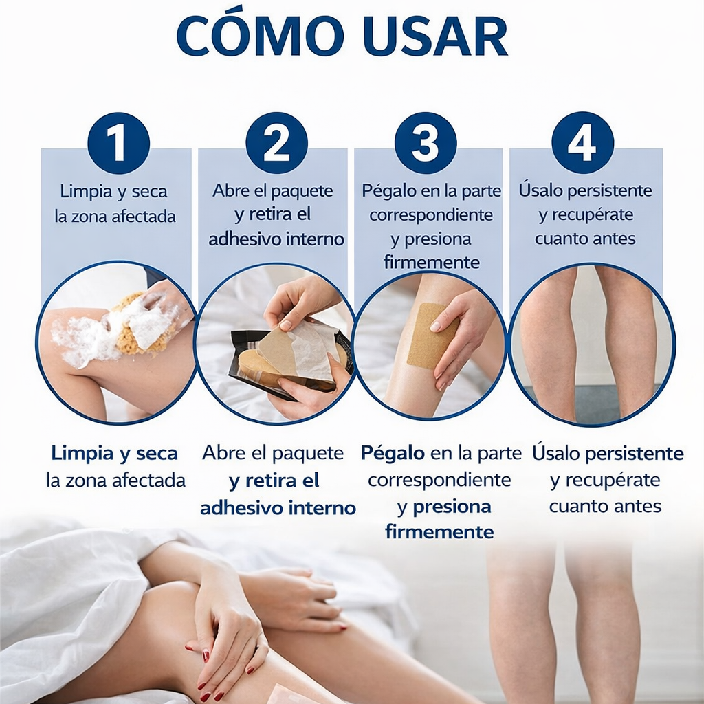 3x1 Parches Naturales para Varices y para las Piernas Cansadas - VeinPatch™