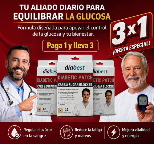 GlucoPatch - Parches para control de diabetes que eliminan azucar y carbohidratos