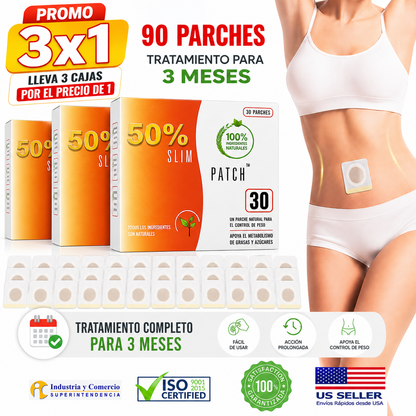 Slim Patch🌿¡Parches Anti-ansiedad y adelgazantes! Super promo 30 Parches