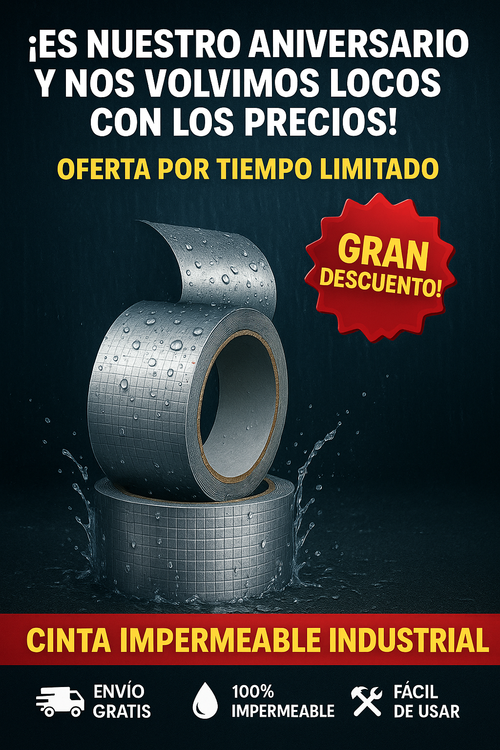 Super Promo 4x1 Cintas Impermeables Tapa Goteras Originales