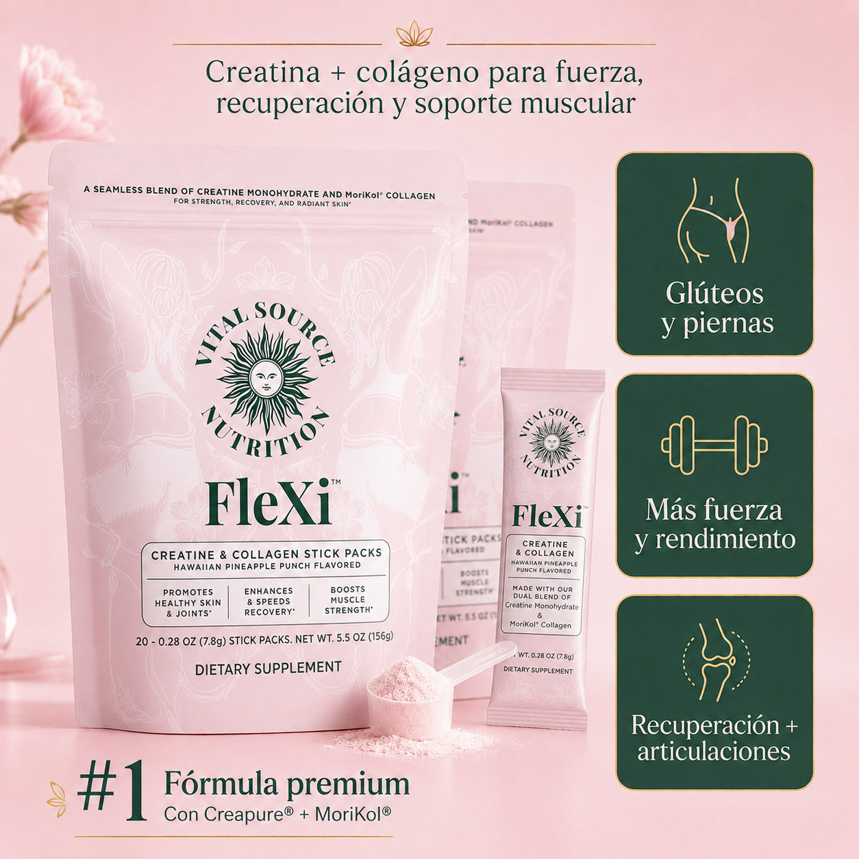 Flexi Creatin - Forma los gluteos de tus sueños