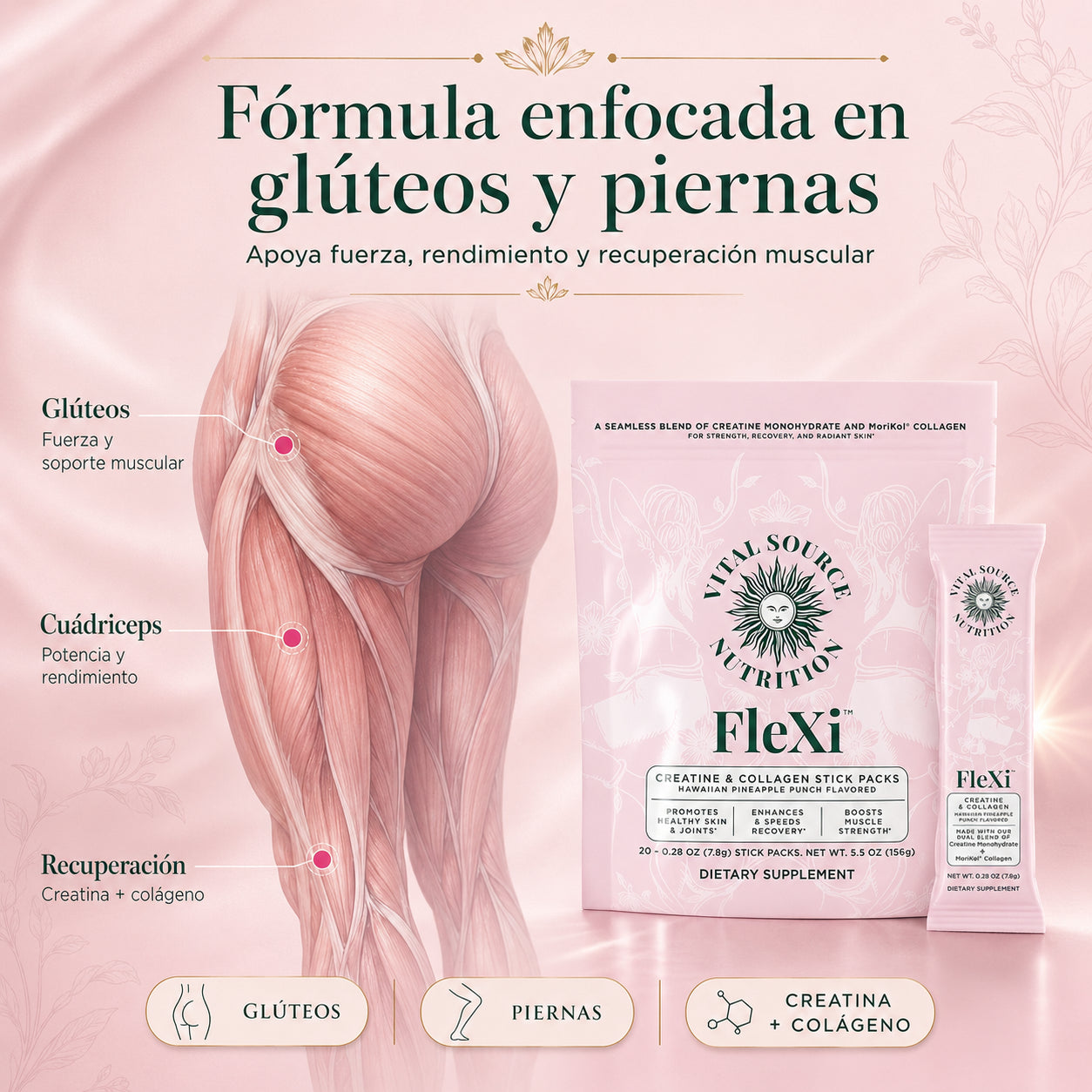 Flexi Creatin - Forma los gluteos de tus sueños