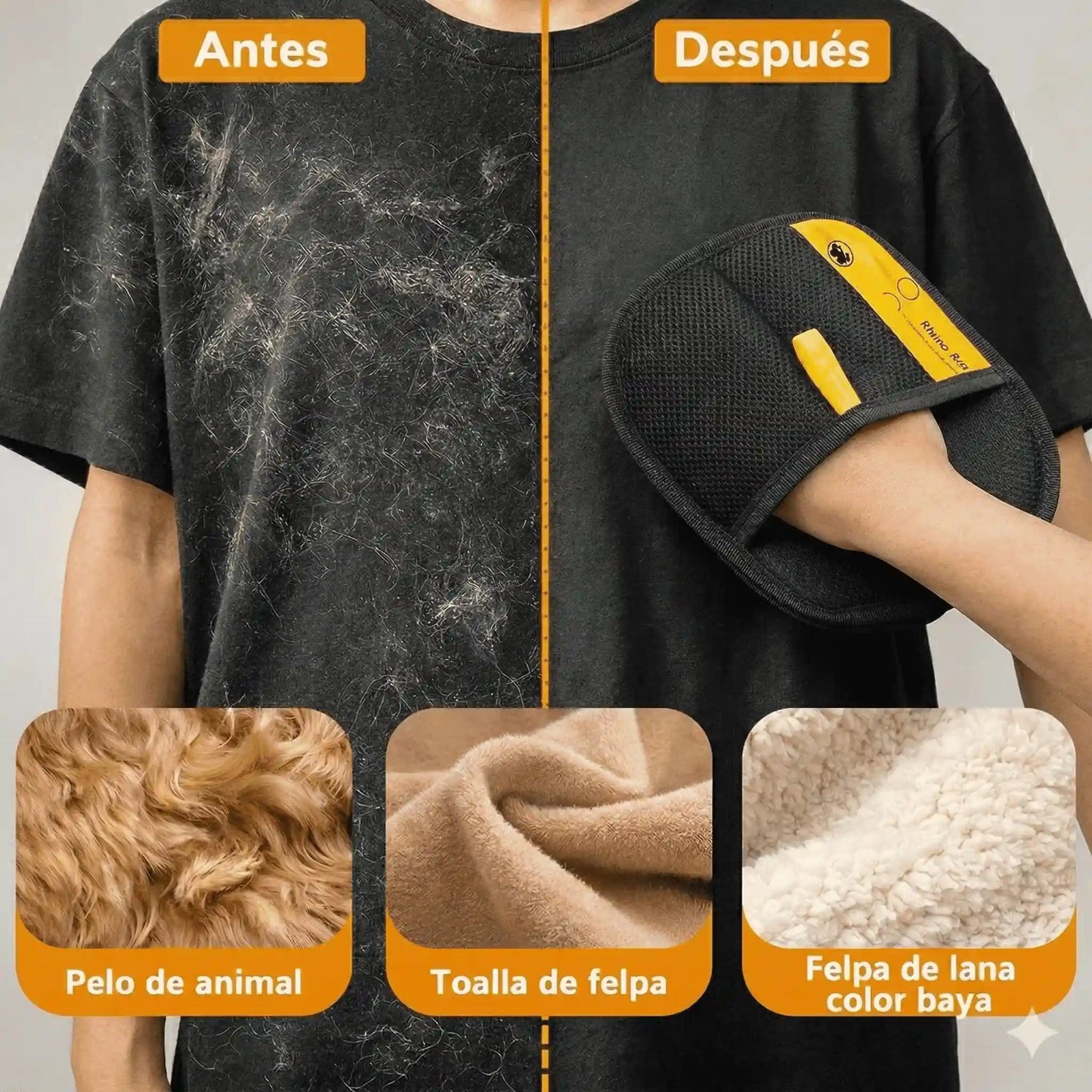 2x1 PetClean Pro™ Guante Removedor de Pelo para Perros y Gatos