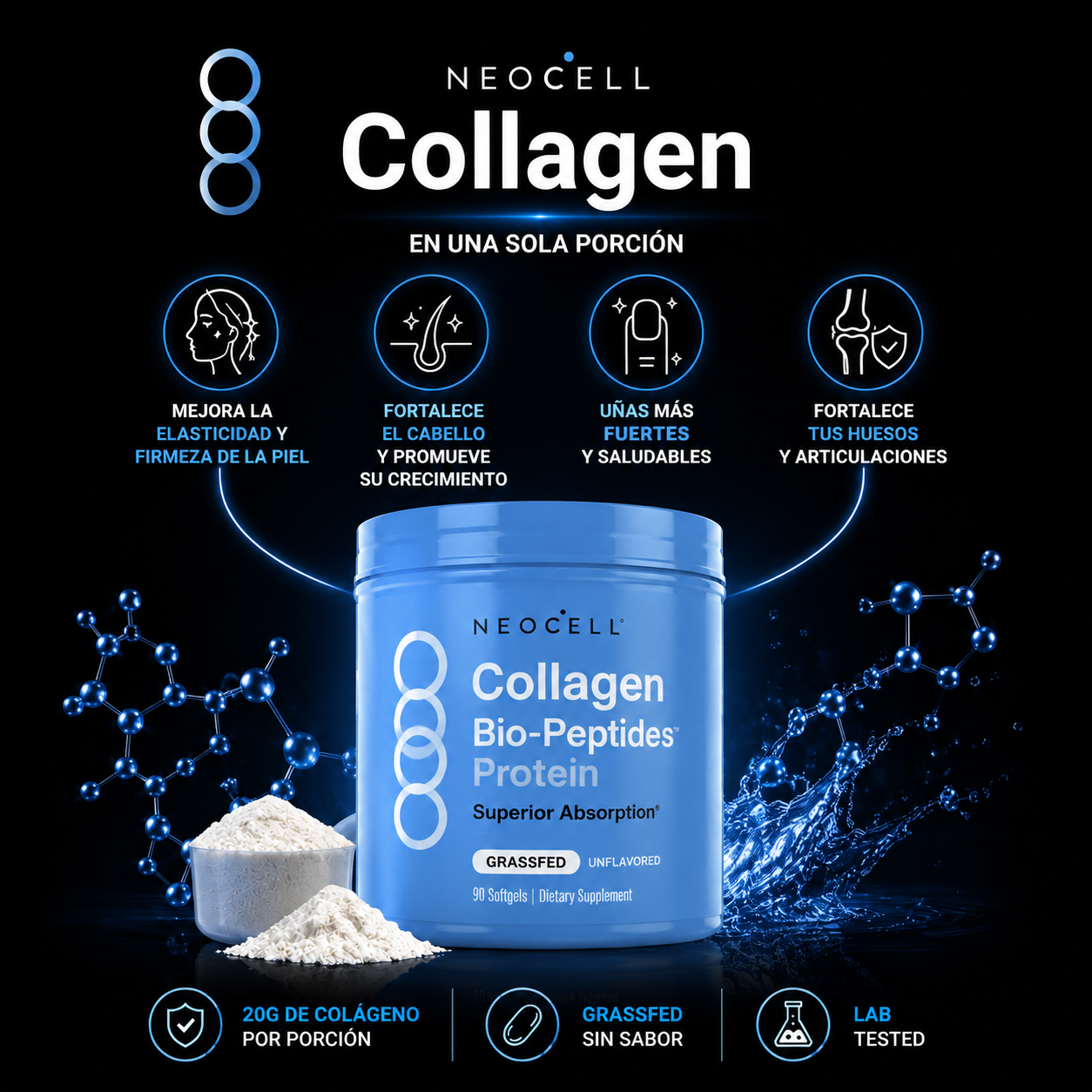 2x1 NeoCell Collagen Pro - Nutrición para una Piel de Apariencia Más Luminosa