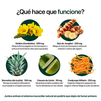 PulmoClear® | Activador Mucociliar™ líquido para fumadores