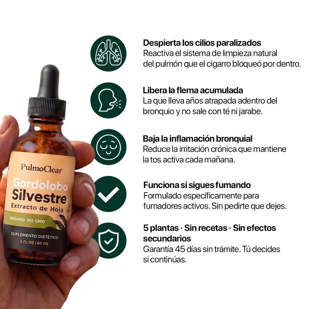 PulmoClear® | Activador Mucociliar™ líquido para fumadores