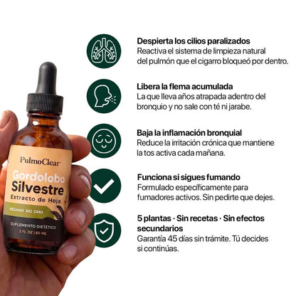 PulmoClear® | Activador Mucociliar™ líquido para fumadores