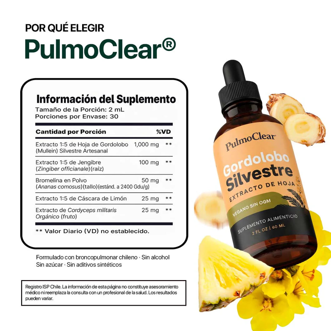 PulmoClear® | Activador Mucociliar™ líquido para fumadores
