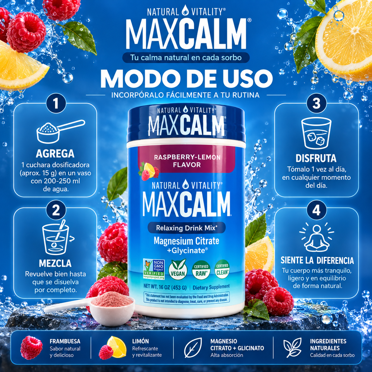 MaxCalm® - Elimina el Estrés y Ojeras, Desinflama tu Cuerpo original