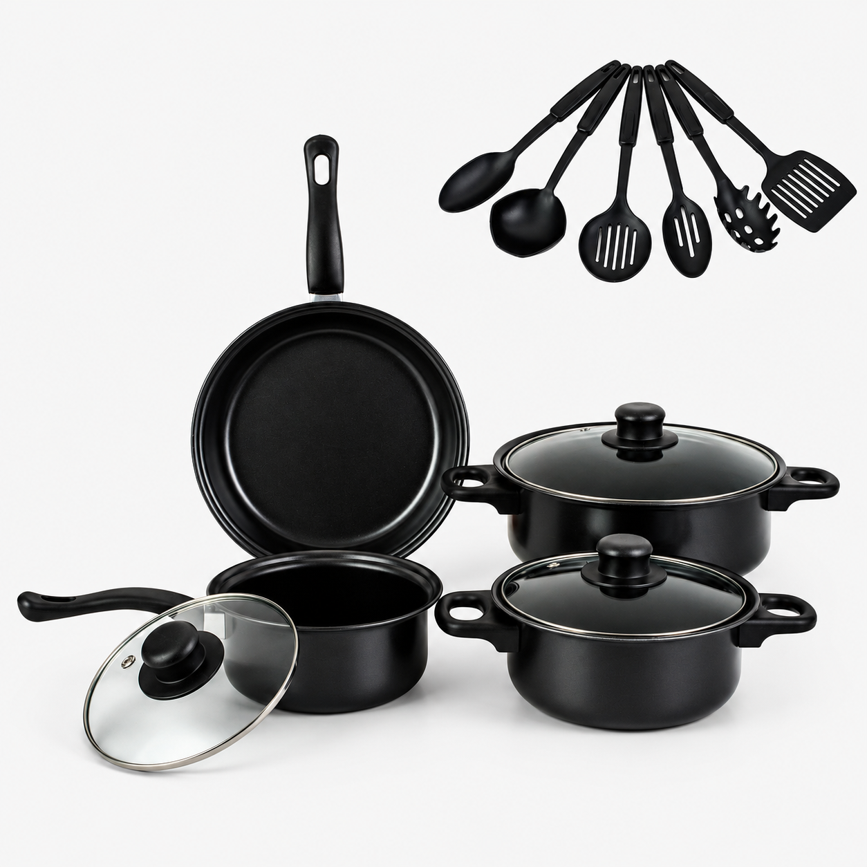 BlackPro® | Set de Cocina Antiadherente 13 Piezas premium