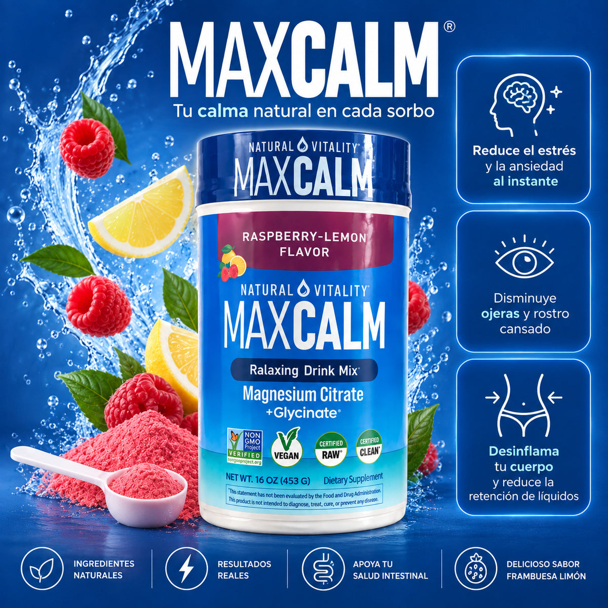 MaxCalm® - Elimina el Estrés y Ojeras, Desinflama tu Cuerpo original