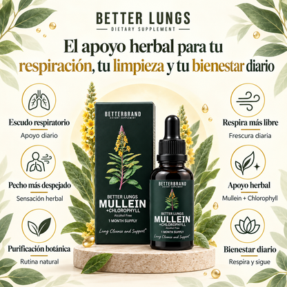 2x1 Better Lungs® | Restaurador Pulmonar™ con Clorofila y Gordolobo