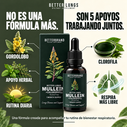 2x1 Better Lungs® | Restaurador Pulmonar™ con Clorofila y Gordolobo