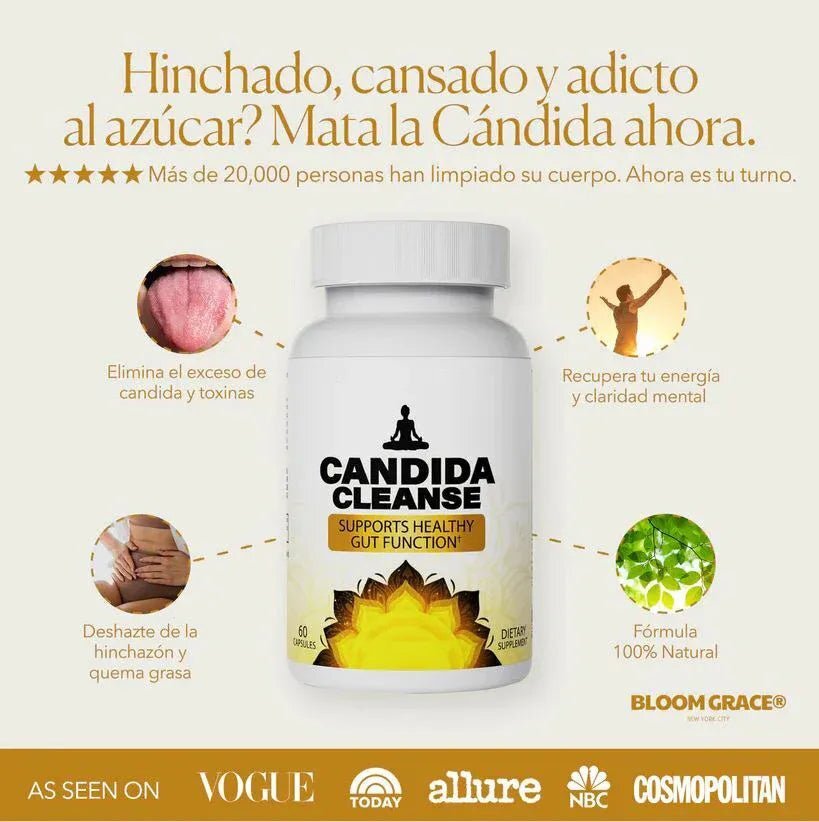 2x1 Candida Cleanse® - Elimina el Hongo Candida, malestares, hinchazón y fatiga