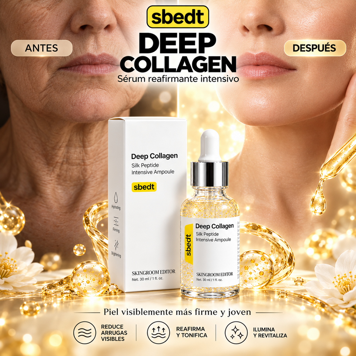 Deep Collagen™ – Borrador Genético Contra Arrugas Profundas