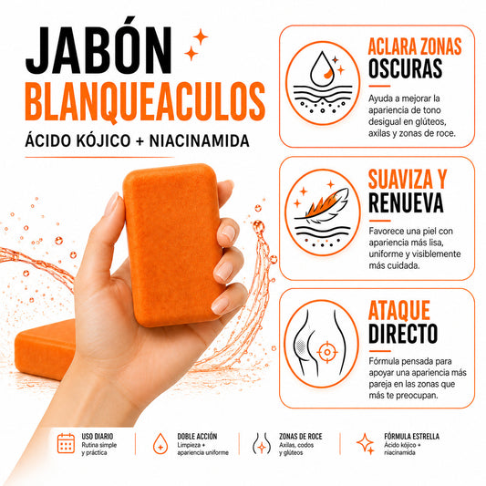 2x1 Jabón Blanqueaculos - Piel Más Clara, Suave y Radiante.