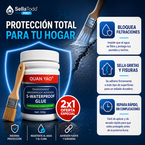 2x1  SellaTodo Pro™ | Sellador Impermeable para Grietas y Goteras