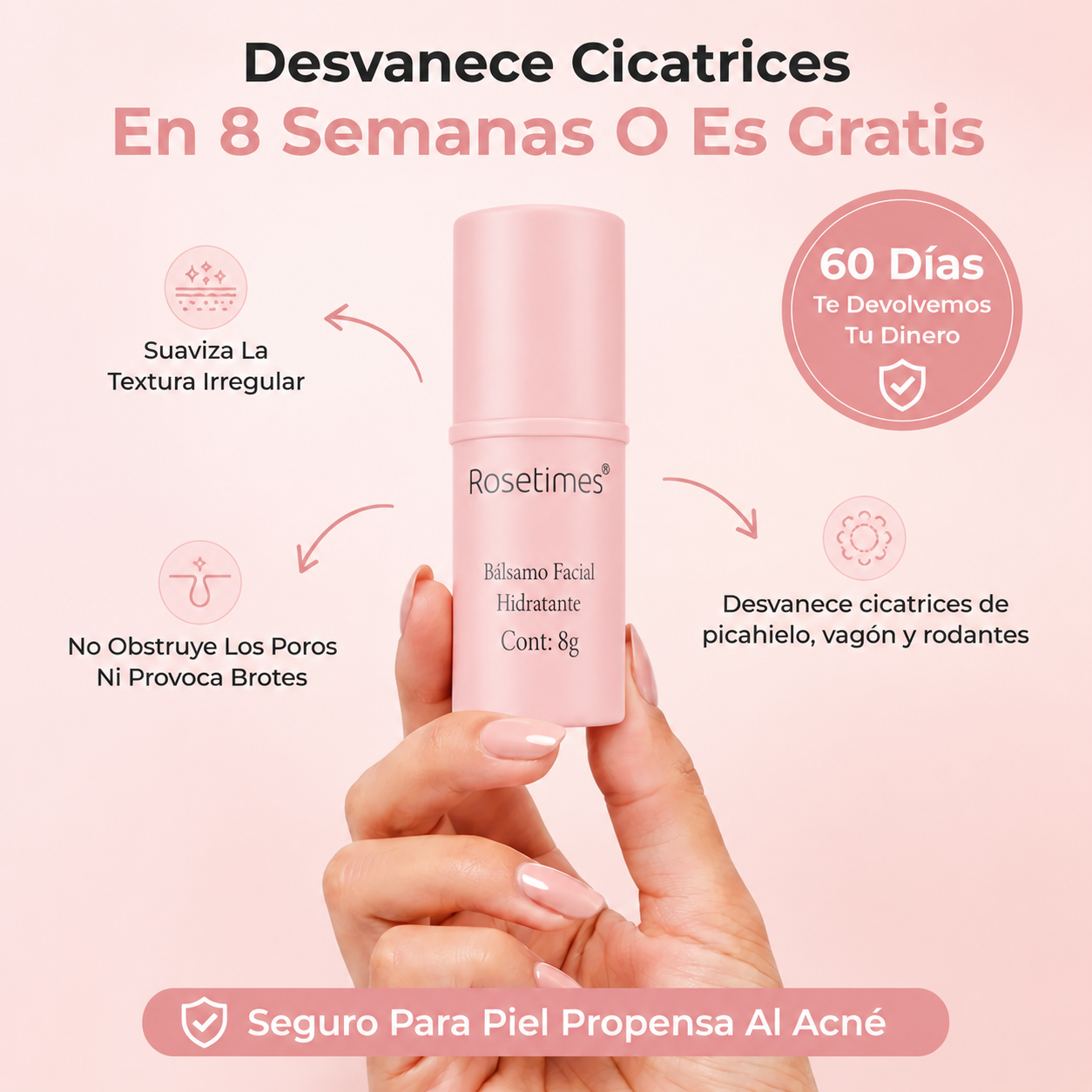 2x1 Rosetime™ - Stick Remodelador de Cicatrices de Acné