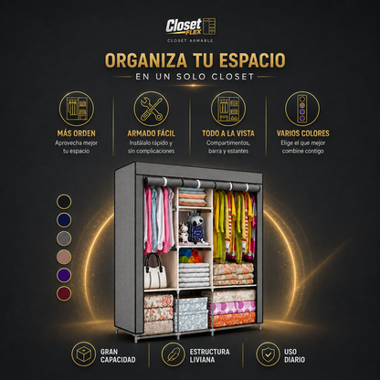 ClosetFlex® | Armario Modular Portátil™ desarmable