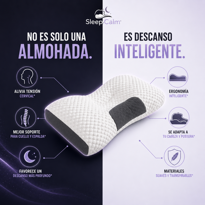 SleepCalm® Almohada Ortopédica - Soporte Cervical para un Sueño Más Profundo