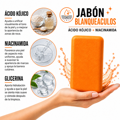 2x1 Jabón Blanqueaculos - Piel Más Clara, Suave y Radiante.