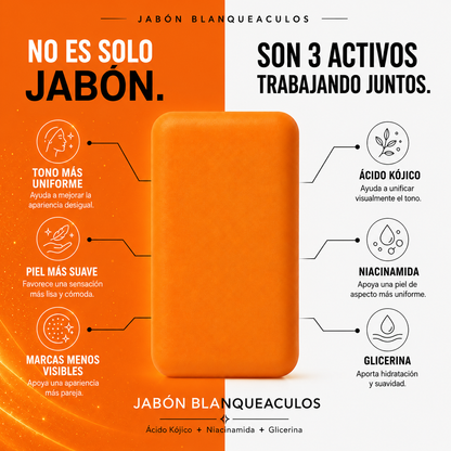 2x1 Jabón Blanqueaculos - Piel Más Clara, Suave y Radiante.