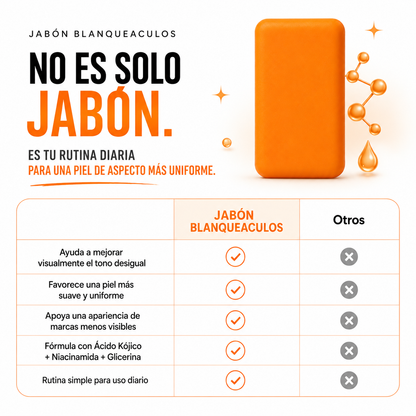 2x1 Jabón Blanqueaculos - Piel Más Clara, Suave y Radiante.