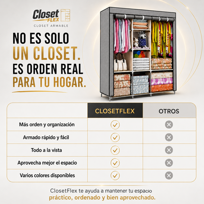 ClosetFlex® | Armario Modular Portátil™ desarmable