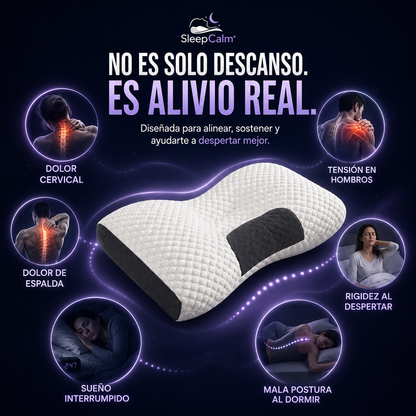 SleepCalm® Almohada Ortopédica - Soporte Cervical para un Sueño Más Profundo