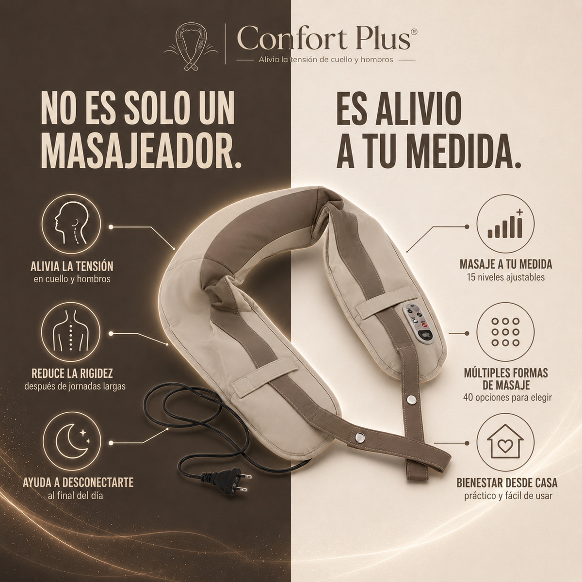 Confort Plus® - Masajeador Cervical liberador de de la tensión