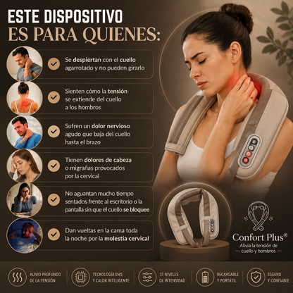 Confort Plus® - Masajeador Cervical liberador de de la tensión