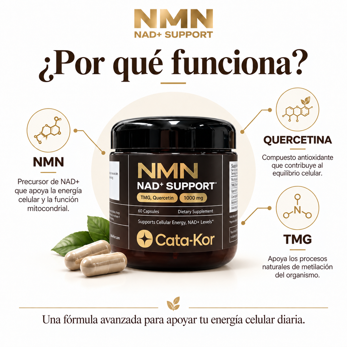 NMN Catakor® – Rejuvenecimiento celular y claridad mental