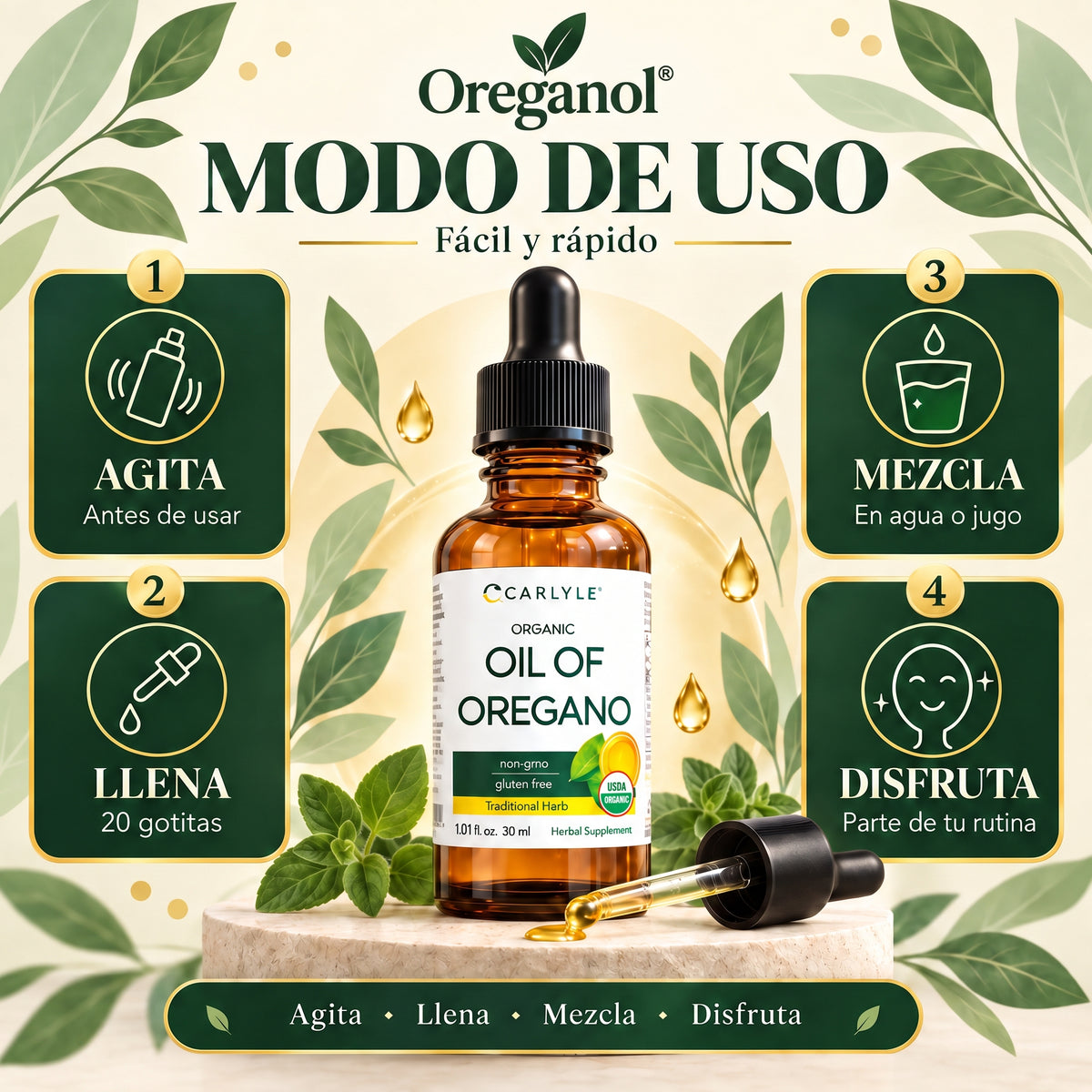 Oreganol® XL 60ml - Apoyo de la hinchazón crónica y salud digestiva