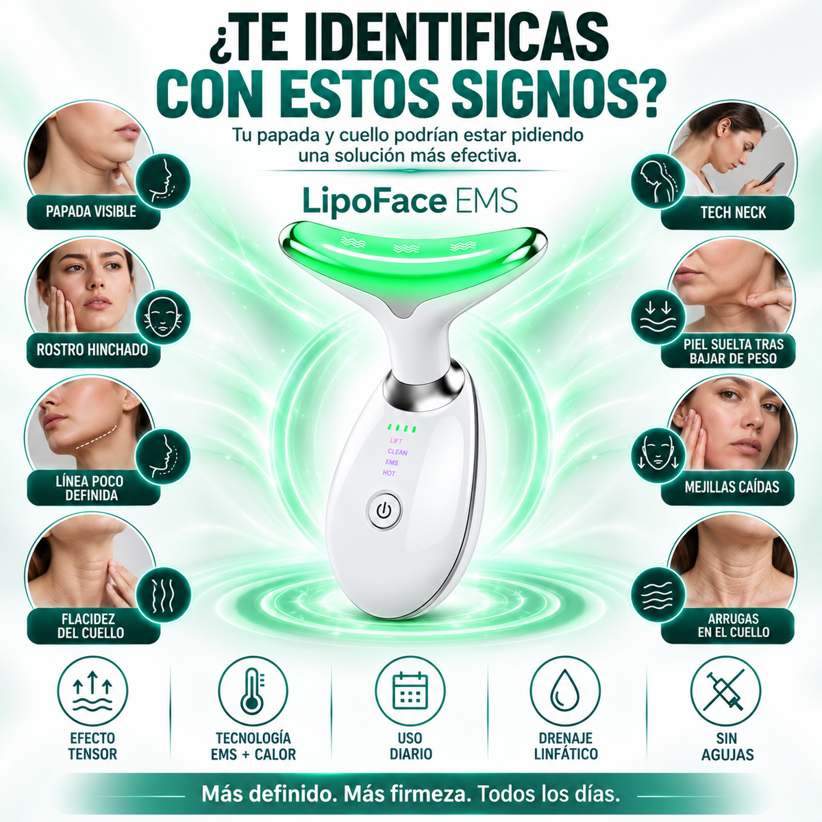 LipoFace Pro® - Destruye la Grasa Facial y Quita la Flacidez