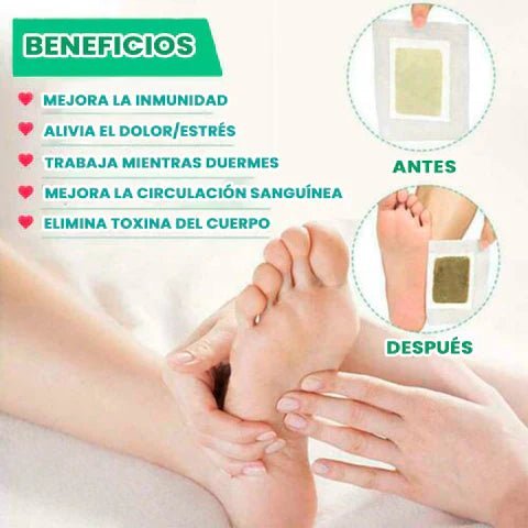 Parches Kinokis - Alivia Dolores y Desintoxica (30 unidades) - Goldenfy Chile