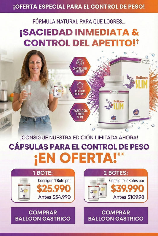 Balloon Slim - Controla Antojos, Ansiedad & Quema de Grasa Abdominal 60 caps